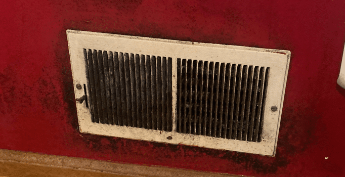 a close up of a door