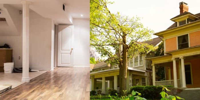a house with trees in the background